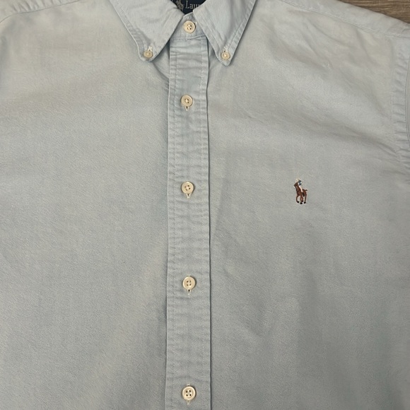 Polo Ralph Lauren Blue Oxford Button Down Cotton Shirt Size 16-34 - Picture 3 of 8